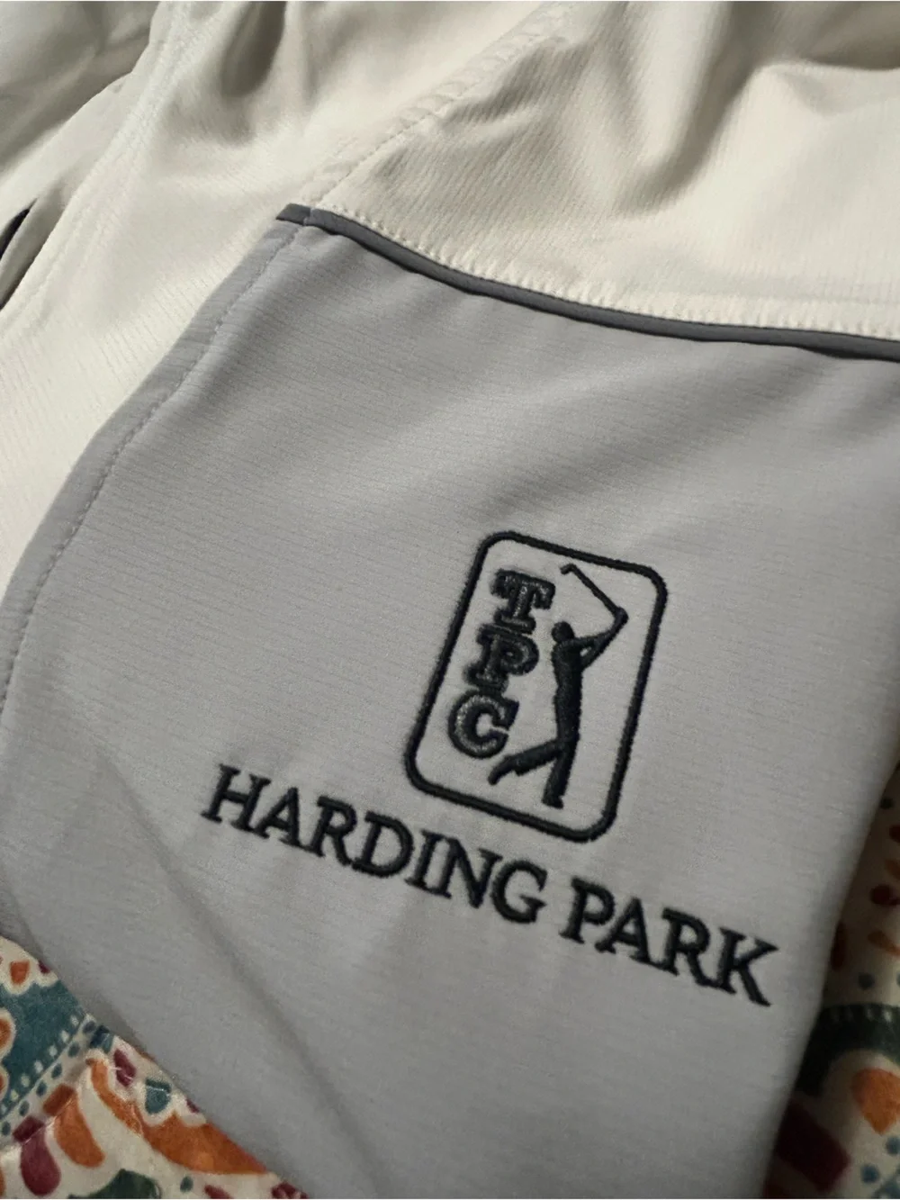 Under Armor TPC Harding Park Two-Tone Light Gray and White Hooded Jacket